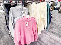 target champion apparel sitting on racks