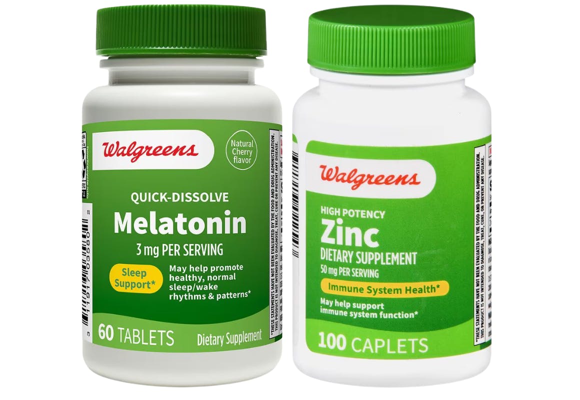 8 Walgreens Supplement Bottles