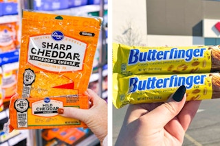 collage with kroger and butterfinger products