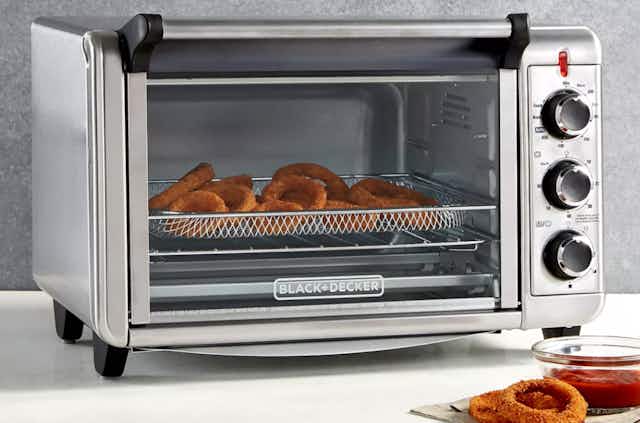 Black+Decker Air Fryer Toaster Oven, $60 at Macy's (Reg. $115) card image