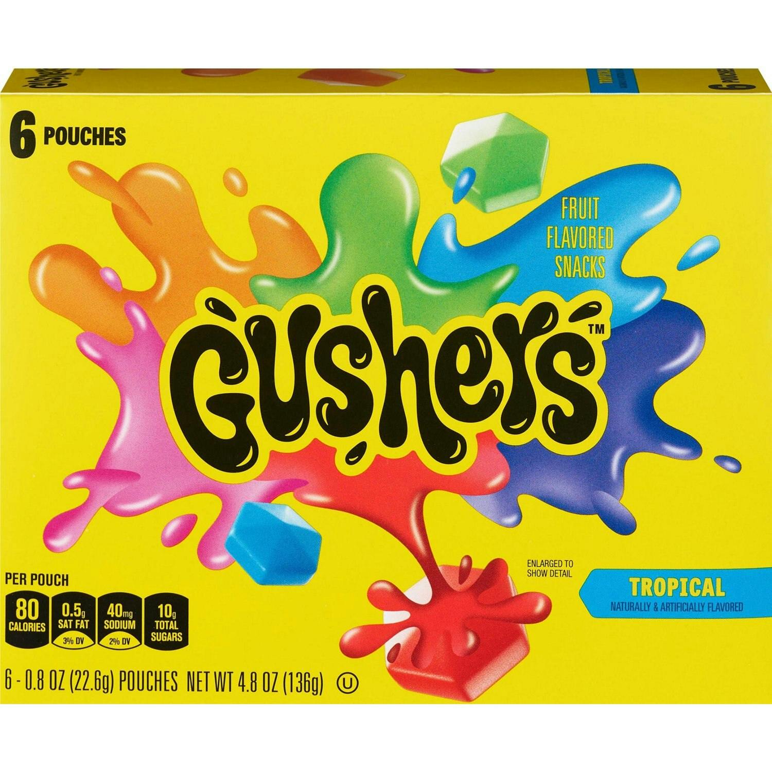 2 Fruit Gushers Fruit Snacks Boxes