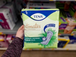 walmart tena intimates pads hand holding