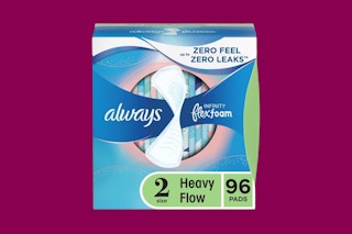 always infinity pads on a purple background