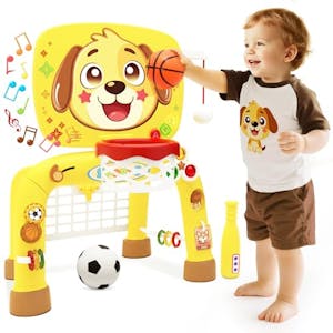 Toddler Basketball Hoop & Soccer Goal