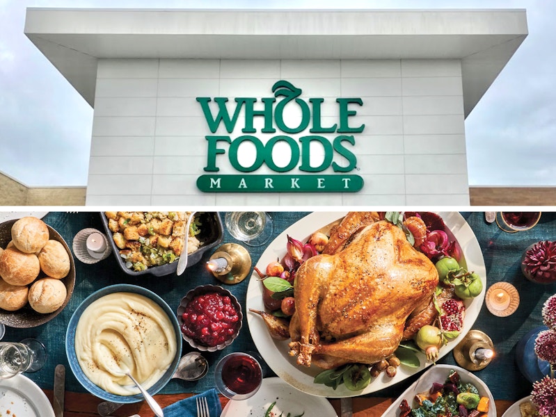 whole foods market store and thanksgiving holiday meals