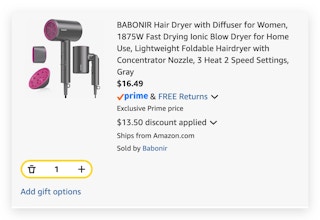BABONIR Hair Dryer with Diffuser for Women