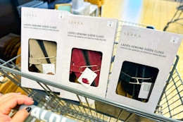 serra ladies clogs in aldi shopping cart