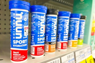 product shelf with nuun hydration tablets