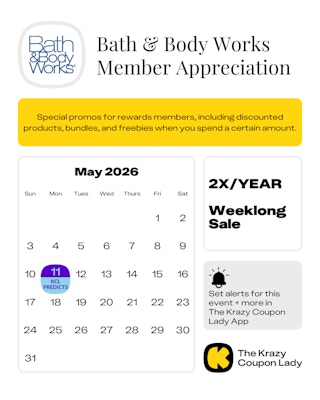 Bath & Body Works Member Appreciation Sale Dates
