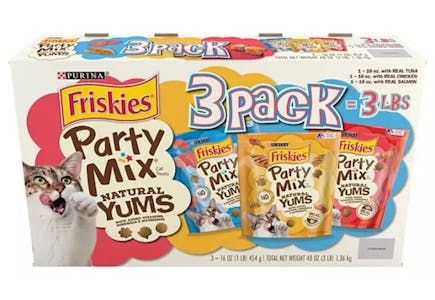 Purina Friskies Party Mix Cat Treats 3-Pack