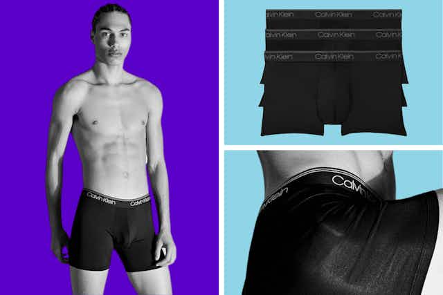 Get Calvin Klein 3-Count Microfiber Underwear for $19 on Amazon card image