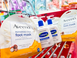 aveeno foot masks and cetaphil cleanser at target