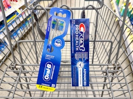 crest and oral-b items in walgreens cart
