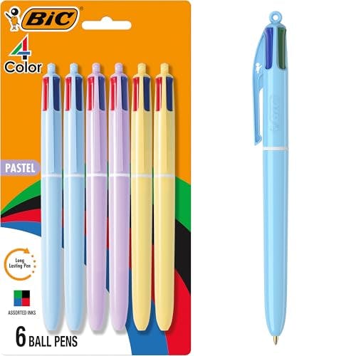 BIC 4 Color Pastel Ballpoint Pens