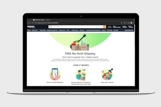 the amazon no rush shipping webpage showing how it works