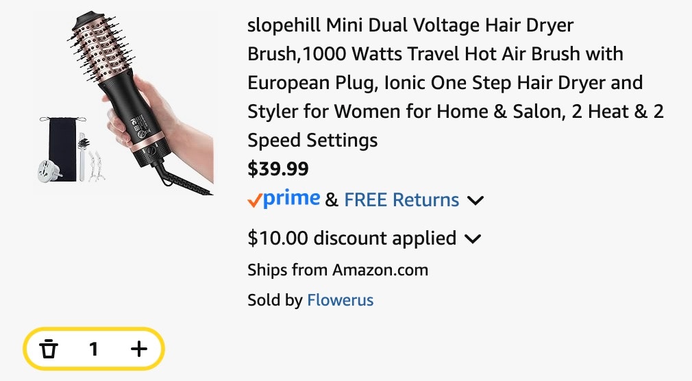 slopehill mini hair dryer brush