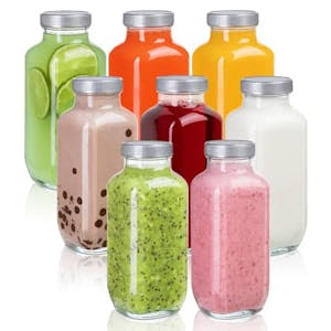 Glass Juice Bottle 8-Pack
