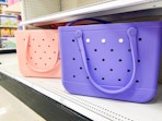 bogg bags sitting on a target shelf