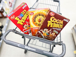 three boxes of Post cereal