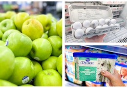 apples eggs ice cream collage