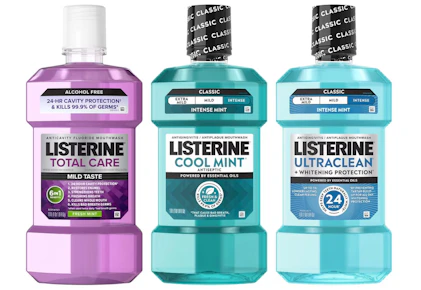 3 Listerine Mouthwashes