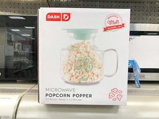 dash microwave popcorn popper on a target shelf
