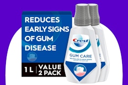 two bottles of mouthwash