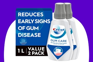 two bottles of mouthwash