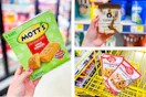 dollar general betty crocker, talenti, mott's 3-photo collage