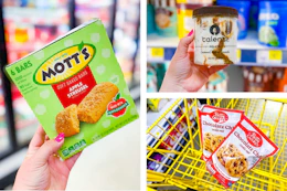 dollar general betty crocker, talenti, mott's 3-photo collage