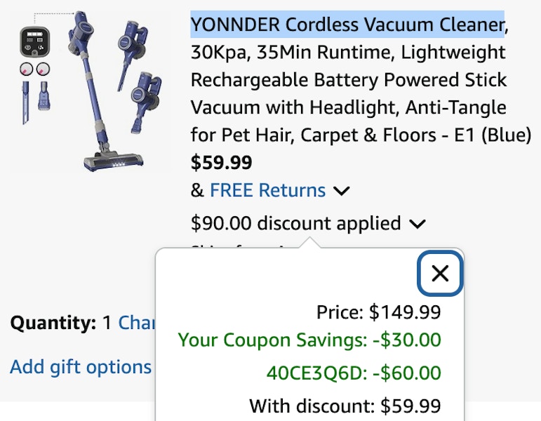 Cordless Vacuum Cleaner cart Yonnder