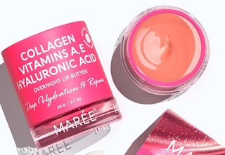 lip mask beside packaging