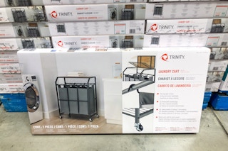 boxes containing a 3-bag laundry cart