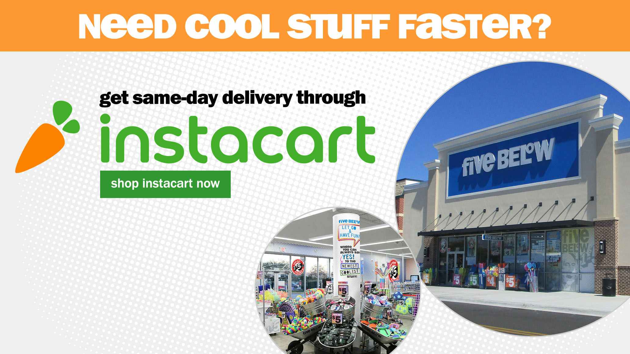 save on shipping cost by ordering items through instacart.
