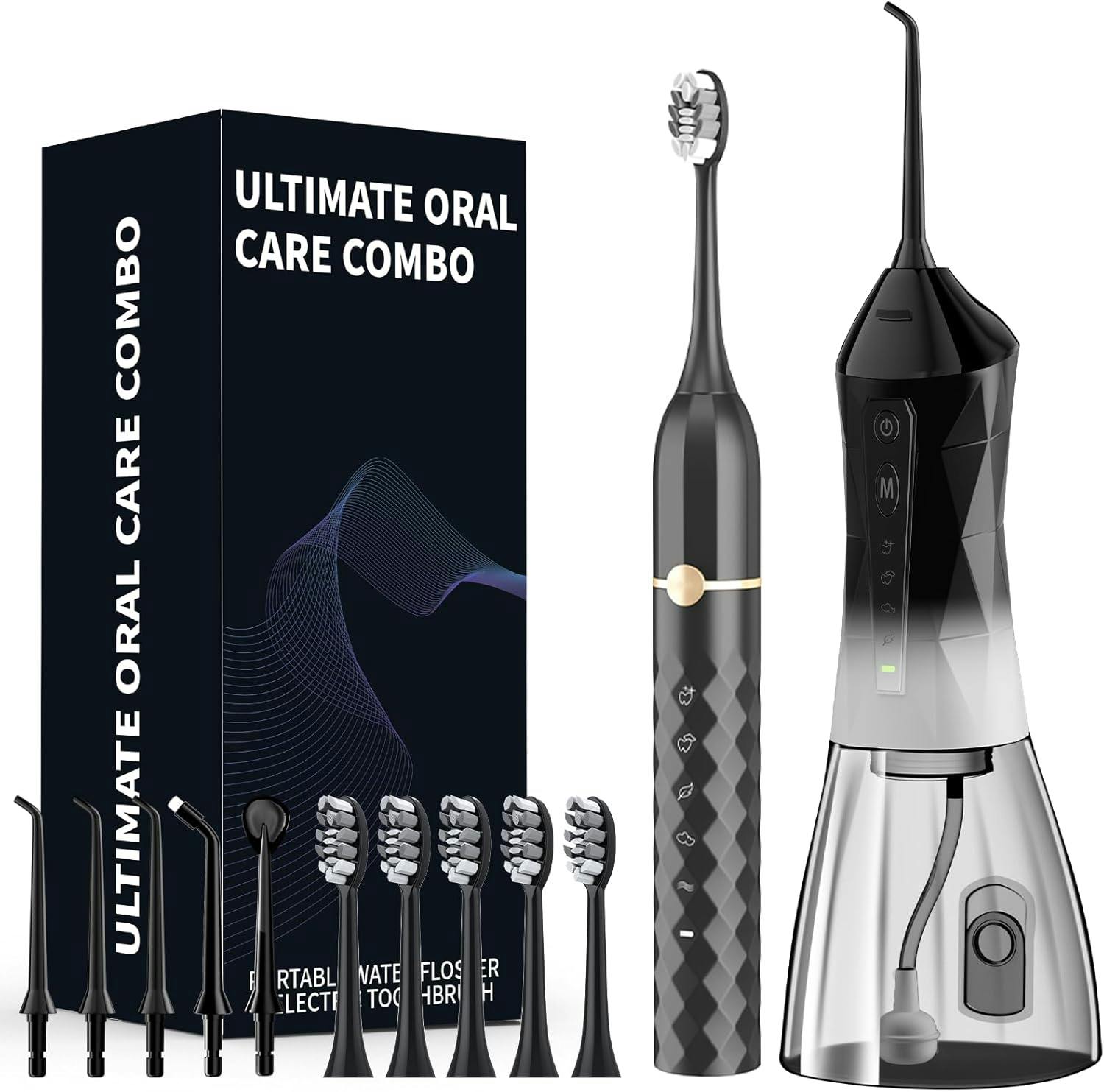 Toothbrush and Flosser Combo