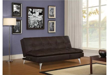 Serta Morgan Leather Fabric Convertible Sofa