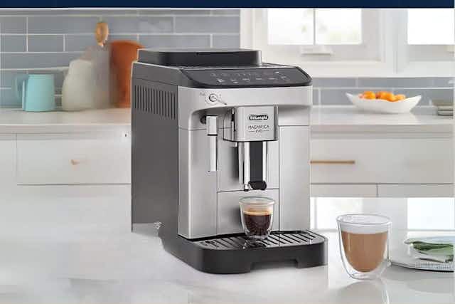De'Longhi Magnifica Evo Automatic Espresso Machine, Over 50% Off on Amazon card image