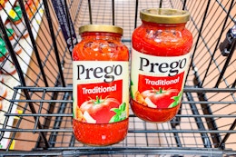 prego sauce in shopping cart