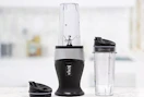 a personal blender on a counter