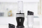 a personal blender on a counter