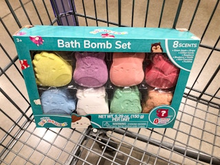 squishmallow bath bombs in a cart