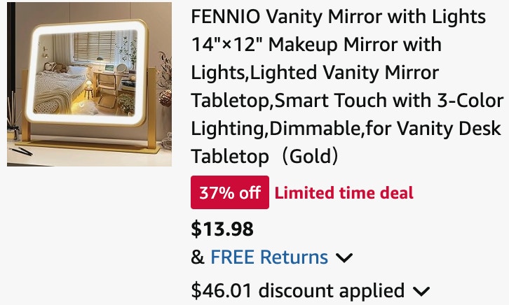 Vanity Mirror Cart