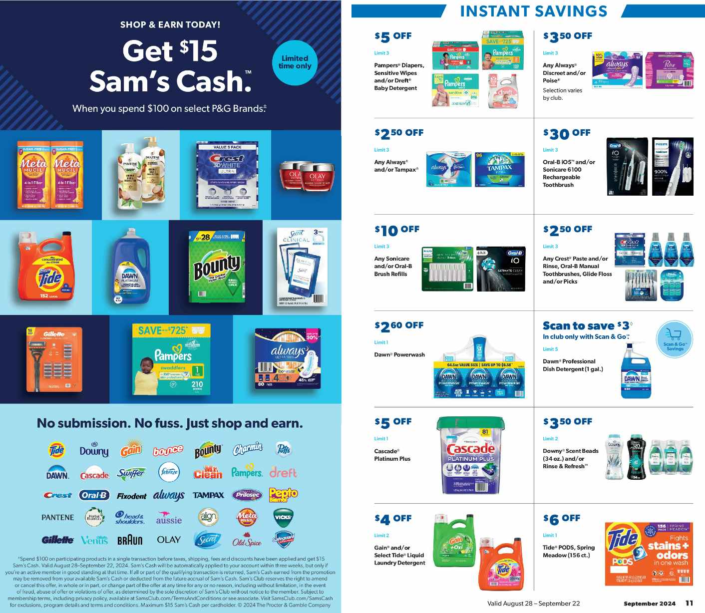 Sam's Club Monthly Ad Aug. 28 Sept. 22, 2024 The Krazy Coupon Lady