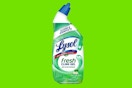 a green bottle of toilet bowl cleaner