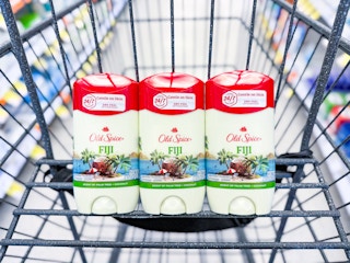 sticks of deodorants in a cart