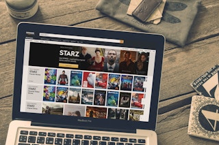 An open laptop with Starx streaming channel site.