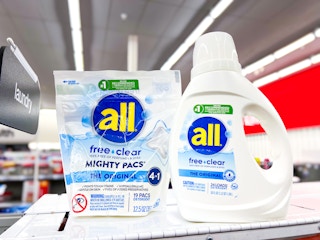 two all free and clear detergent and mighty pacs