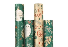 4 Christmas Wrapping Paper Rolls