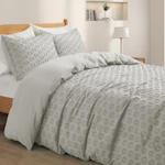 Tufted Geometric Duvet Cover Set
