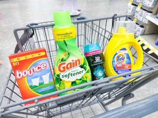 tide simply downy gain bounce products in walgreens cart